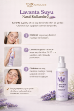 LAVANTA SUYU DOĞAL BİTKİ HİDROSOLÜ 225ml | APİCURE - Görsel 2