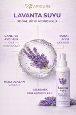 LAVANTA SUYU DOĞAL BİTKİ HİDROSOLÜ 225ml | APİCURE - Görsel 3