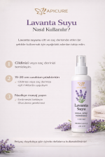 LAVANTA SUYU DOĞAL BİTKİ HİDROSOLÜ 225ml | APİCURE - Görsel 4